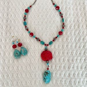Necklace with earrings